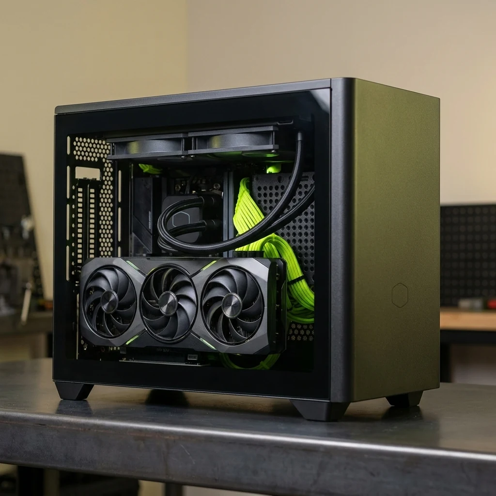 Lime Cube 5070 Ti — Custom Gaming-PC im Cooler Master NR200P V2 von CodLab Gaming